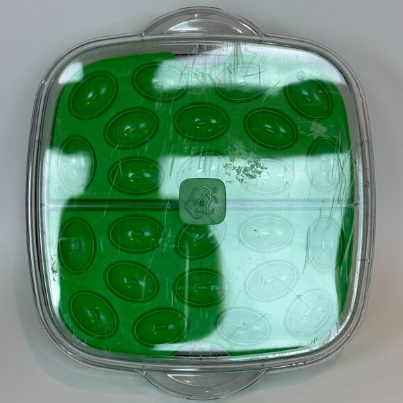 Pampered Chef Large Square Cool & Serve - Deviled Egg - 12"x12" EXCELLENT - Picture 1 of 12